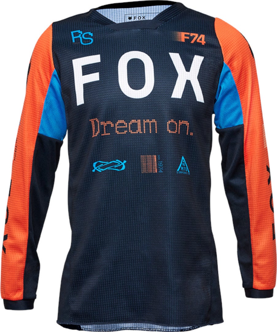FOX 180 Race Spec Camisa de Motocross Juvenil azul escuro SIM Figura 1