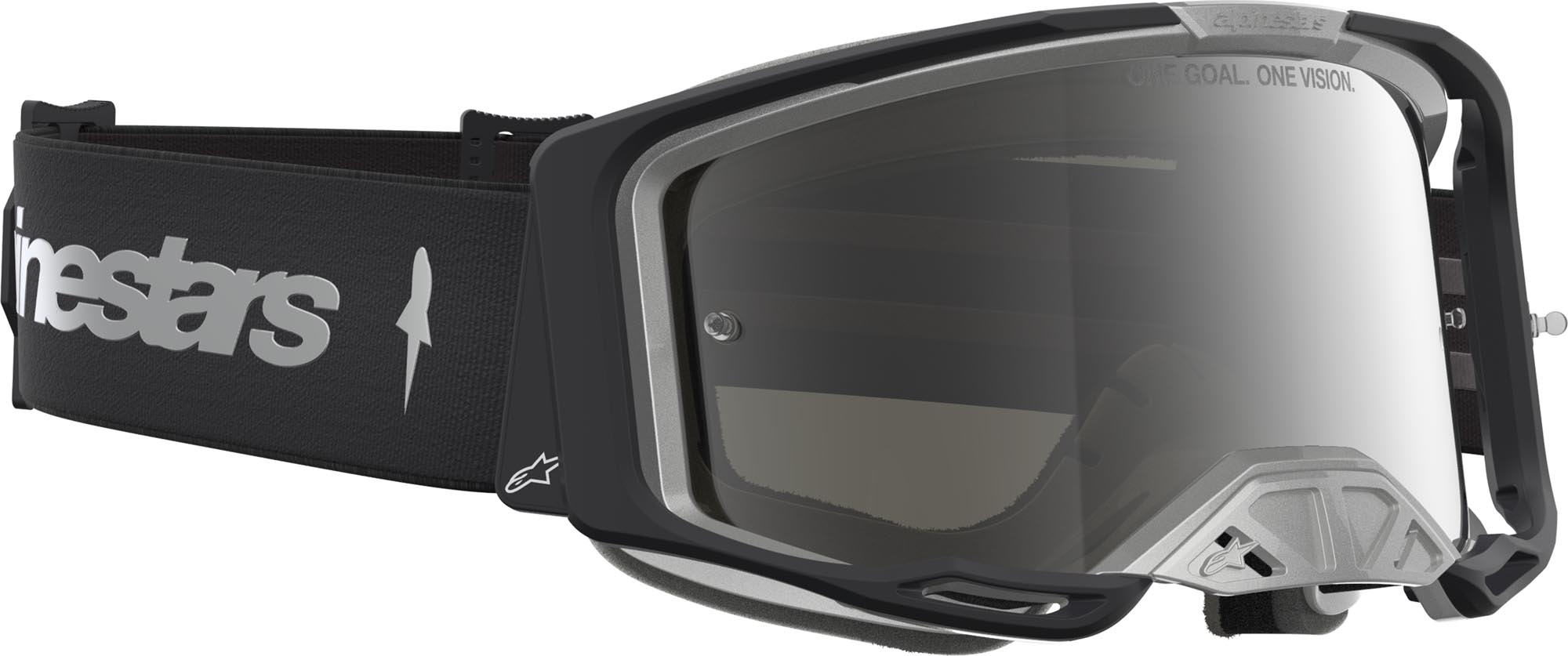 Alpinestars Vision 8 Amber Mirror Motocross Goggles black/silver Figure 3