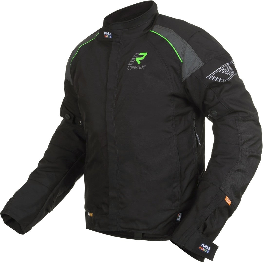 Rukka Herm Gore-Tex Motorfiets textiel jas zwart/groen 64 Figuur 1