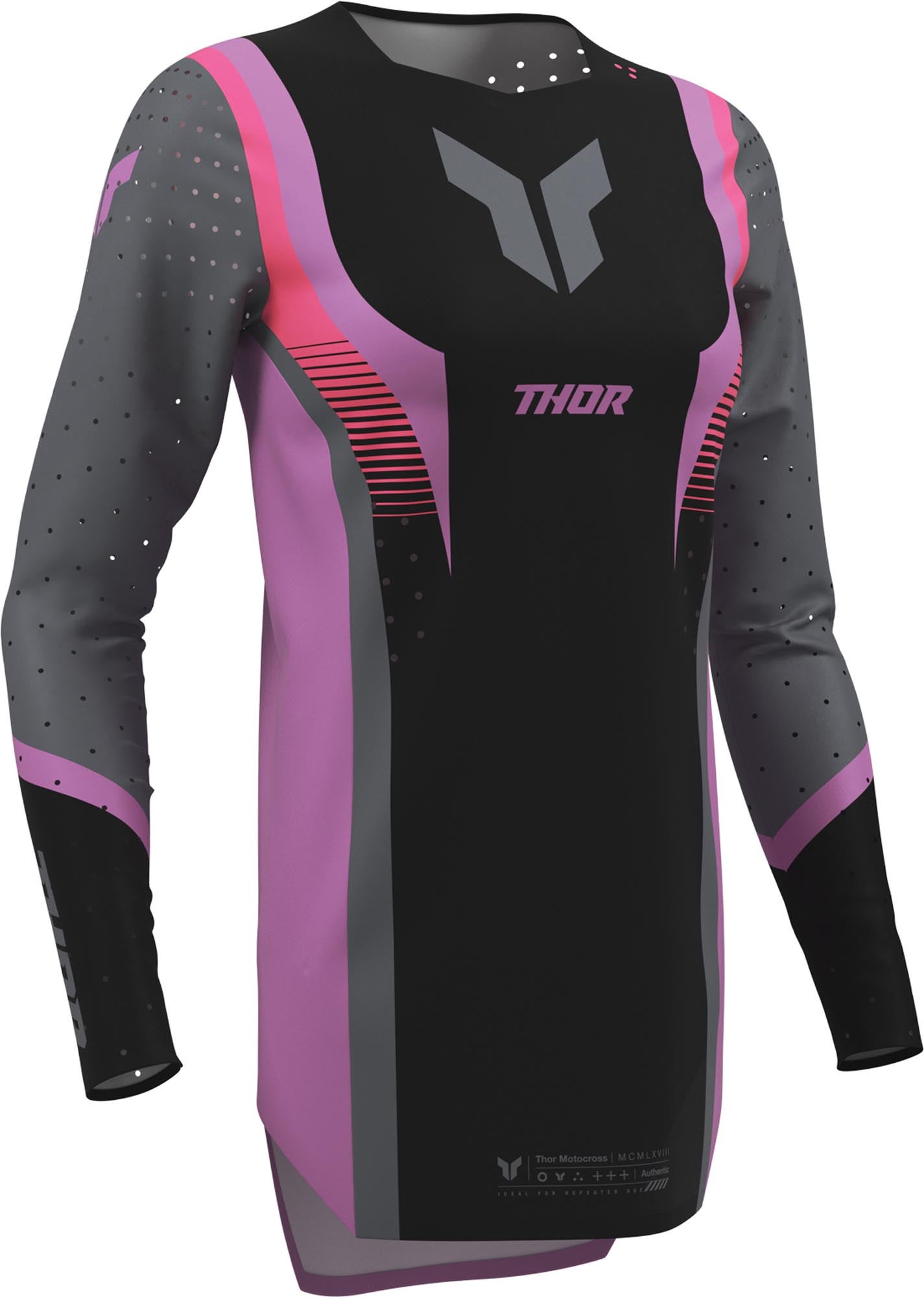 Thor Sportmode Velocity Damen Motocross Jersey schwarz L Abbildung 2