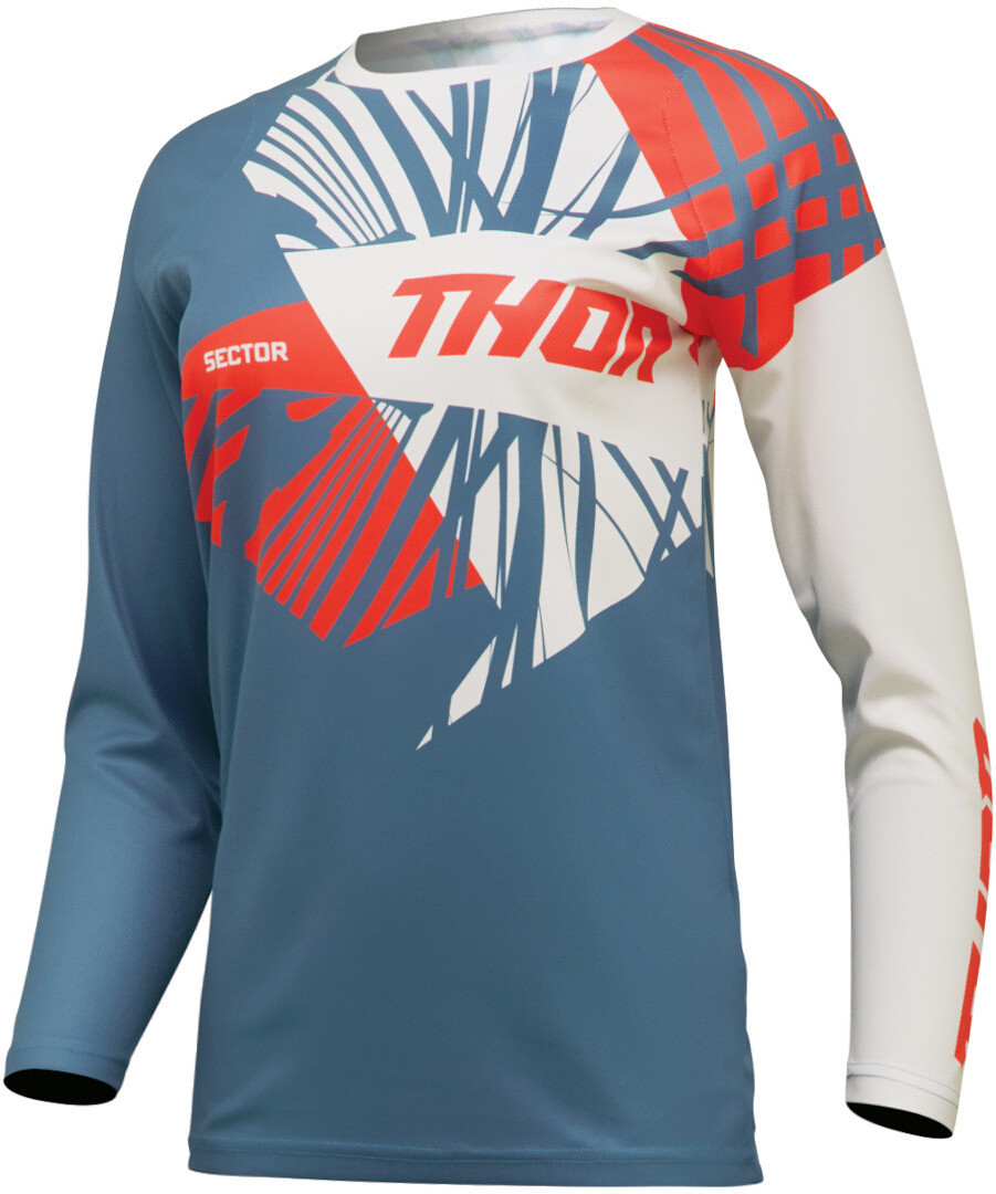 Thor Sector Split Maglia Motocross Donna blu/bianco/rosso M Figura 1