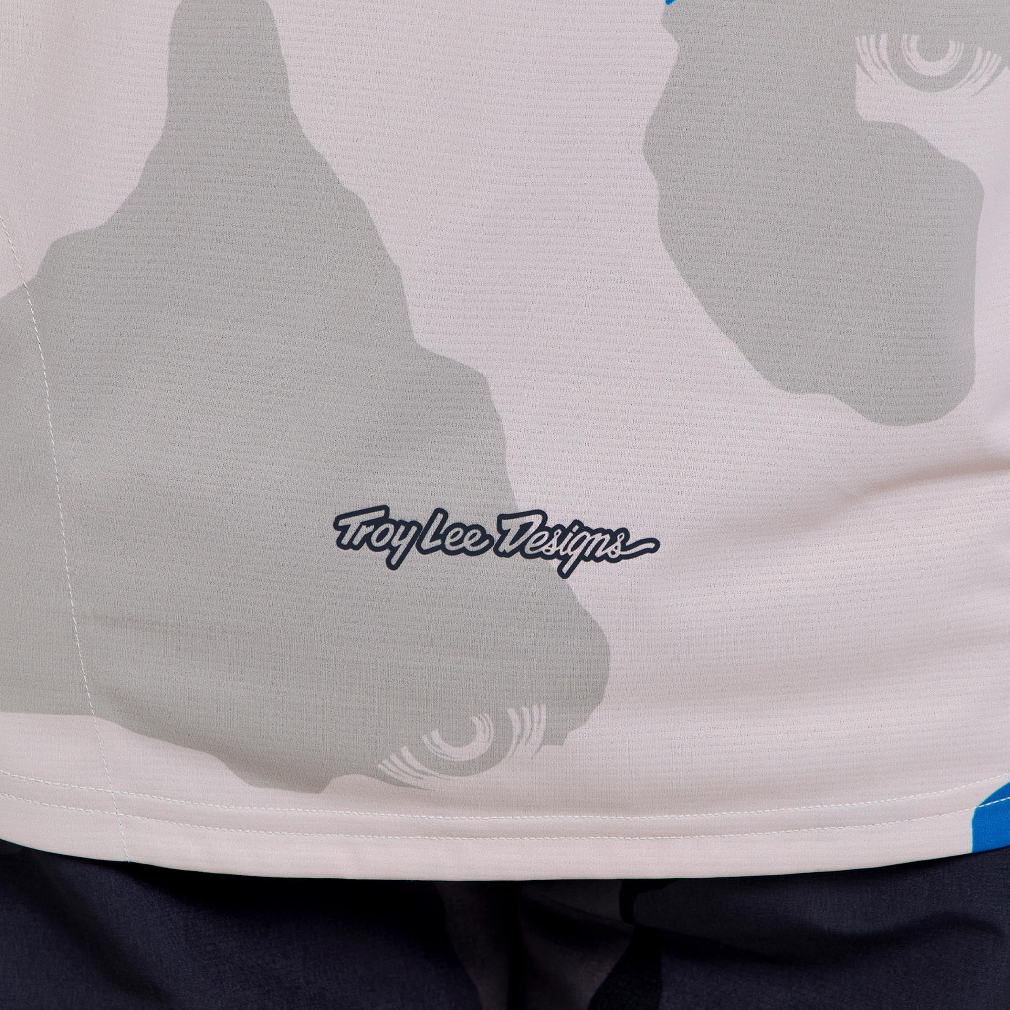 Side view of Troy Lee Designs Skyline Pro Flow Camo Short Sleeve Bicycle Jersey