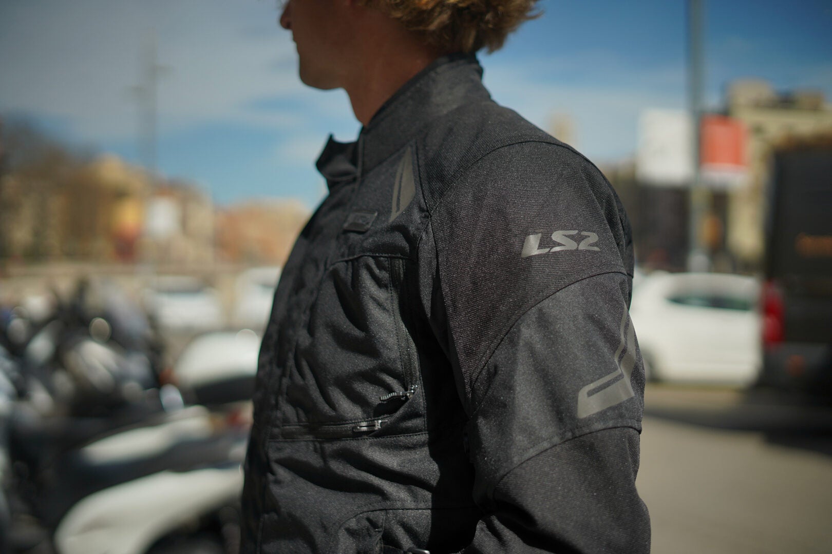 LS2 Phase waterproof Motorcycle Textile Jacket black M Figure 7