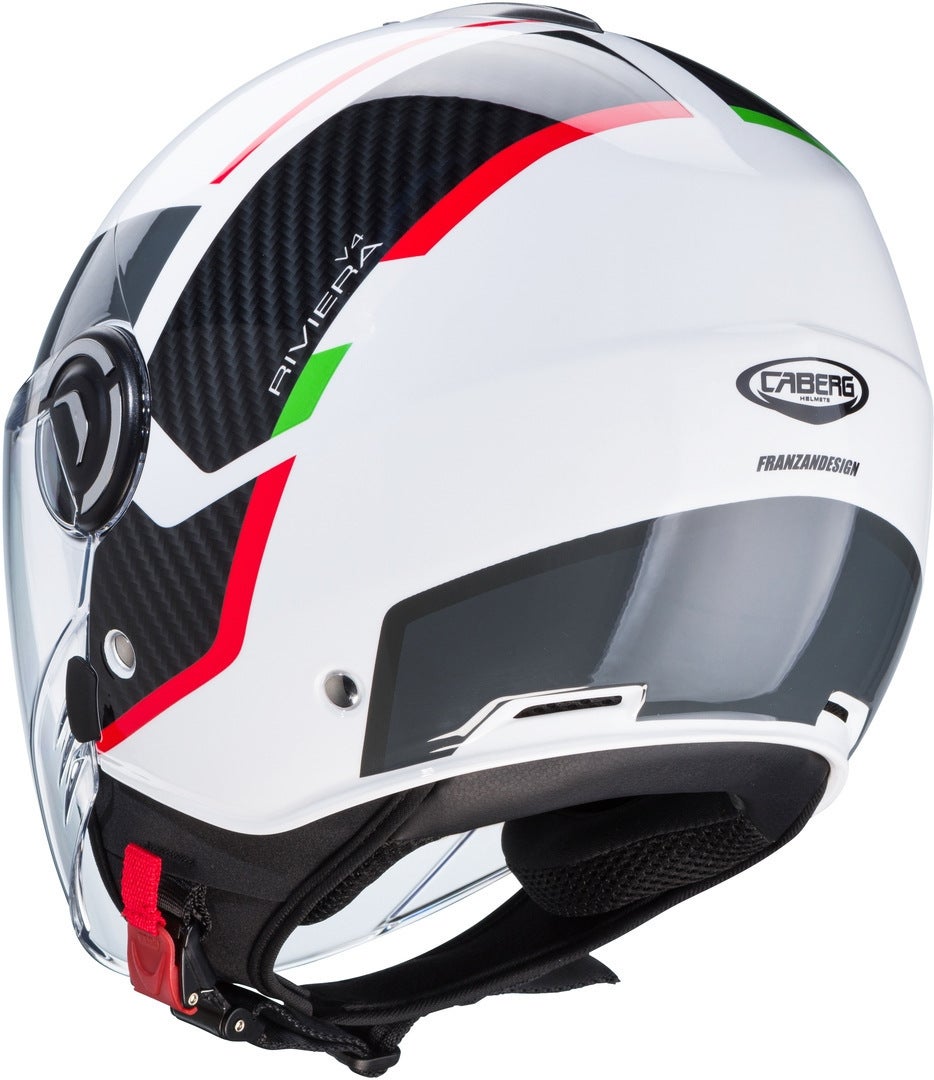 Caberg Riviera V4 X Geo Jet Hjelm hvit/svart/rød/grønn M (57/58) Figur 2