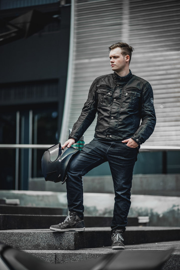 Merlin Perton Veste cirée de moto noir XL Figure 6