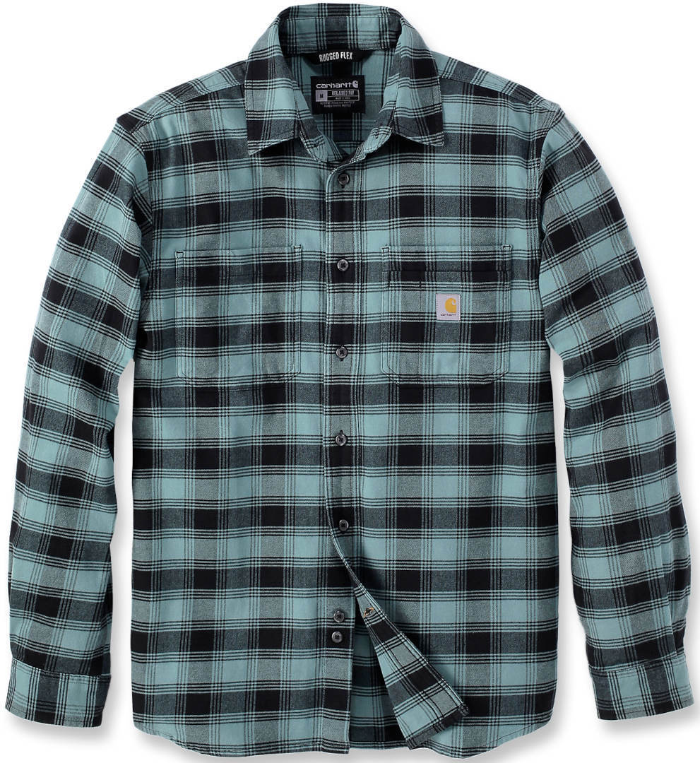 Carhartt Rugged Flex Flannel Plaid Camicia nero/verde M Figura 1