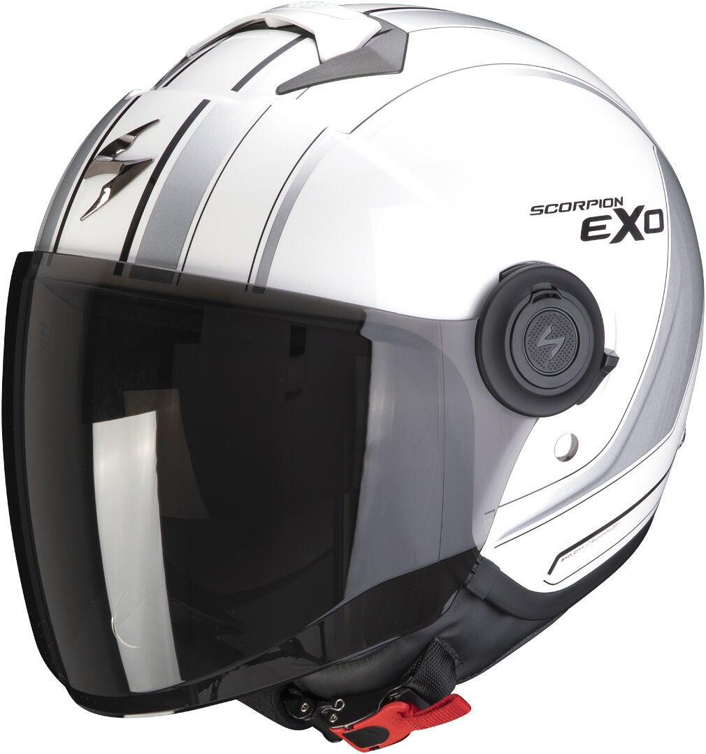 Scorpion EXO-City Scoot Cască cu reacție Alb/argintiu M (57/58) Figura 1