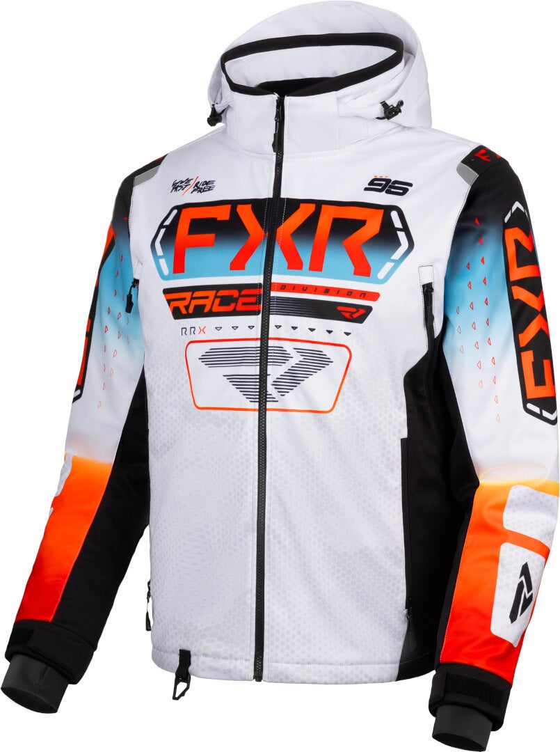 FXR RRX 2025 Veste de motocross imperméable Blanc/Bleu/Orange S Figure 1
