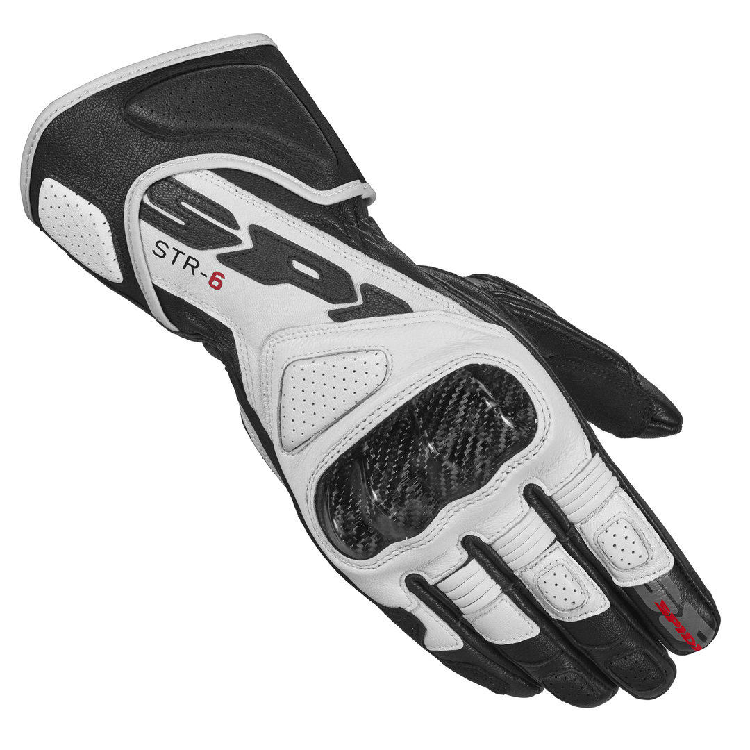 Spidi STR-6 Motorcykel handsker Sort/hvid M Figur 1