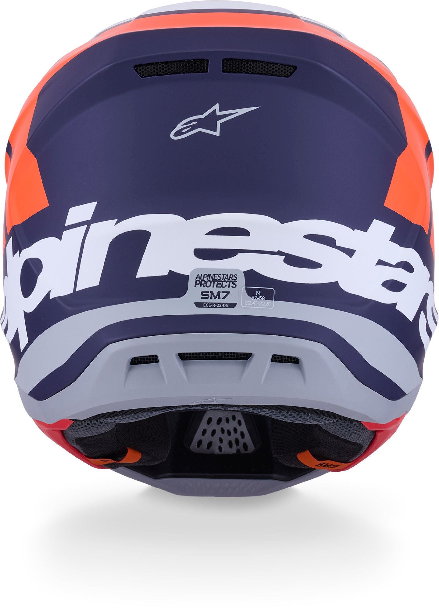 Alpinestars S-M7 Core Casque de motocross Orange matt/bleu L (59/60) Figure 6