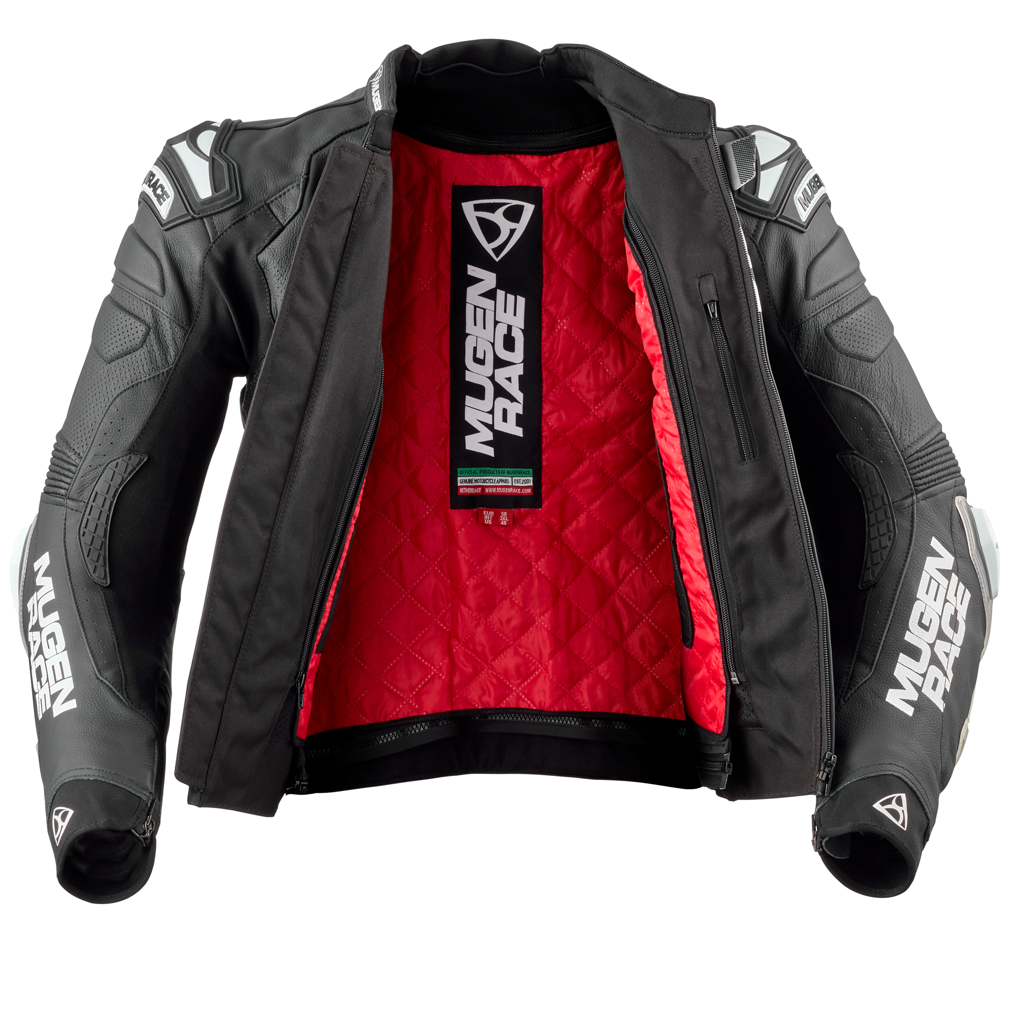 MUGENRACE Mry perforated Motorcycle Leather Jacket black 60 Figure 3