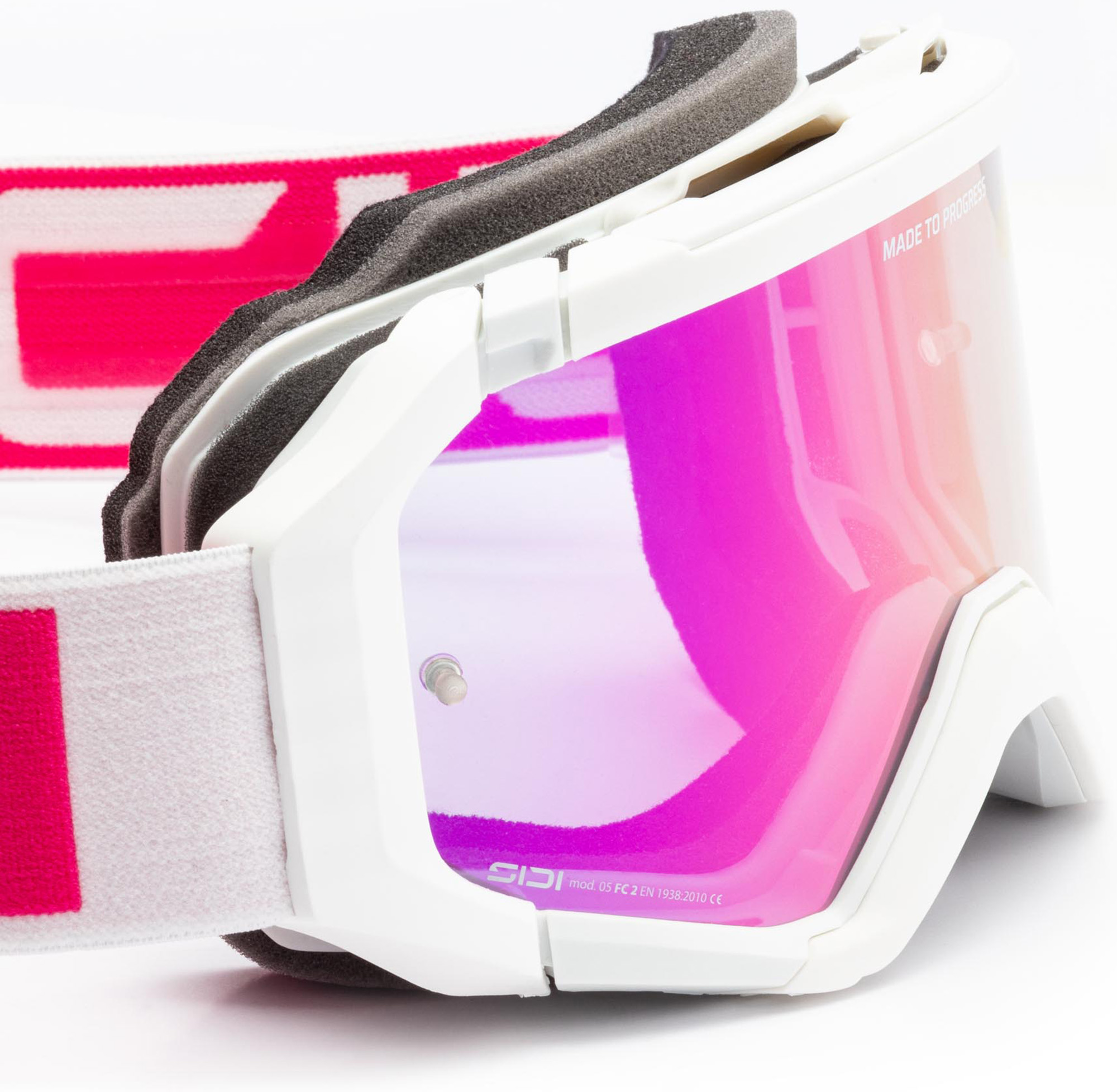 Sidi Fulmen Mirror Motokrosové brýle bílá/růžová Obrázek 3