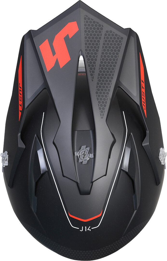 Just1 J14-F Elite Cască de motocross Negru mat/roșu XXL (63) Figura 3