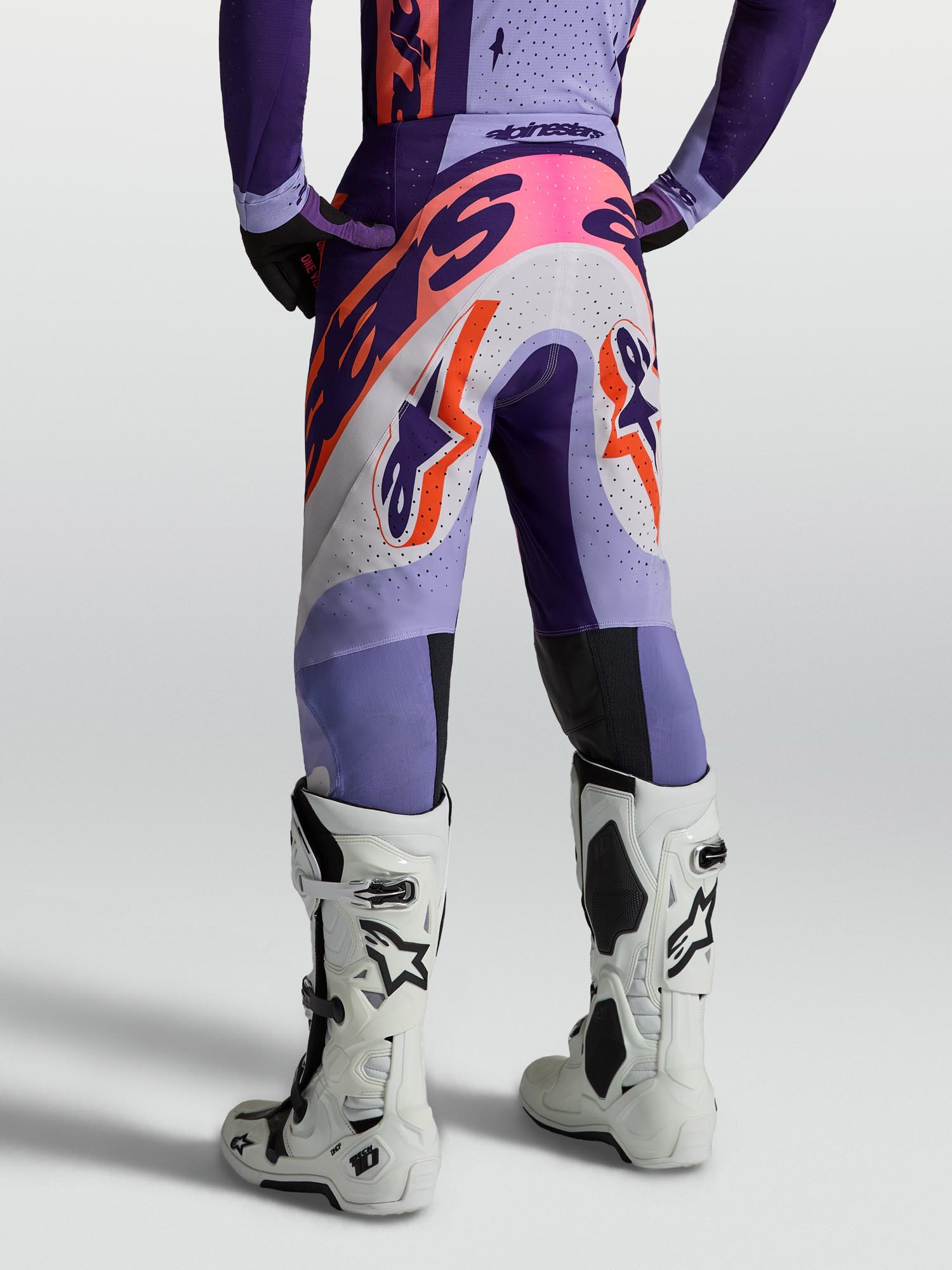 Alpinestars Supertech Dyna Pantaloni da motocross viola/rosa 44 Figura 8