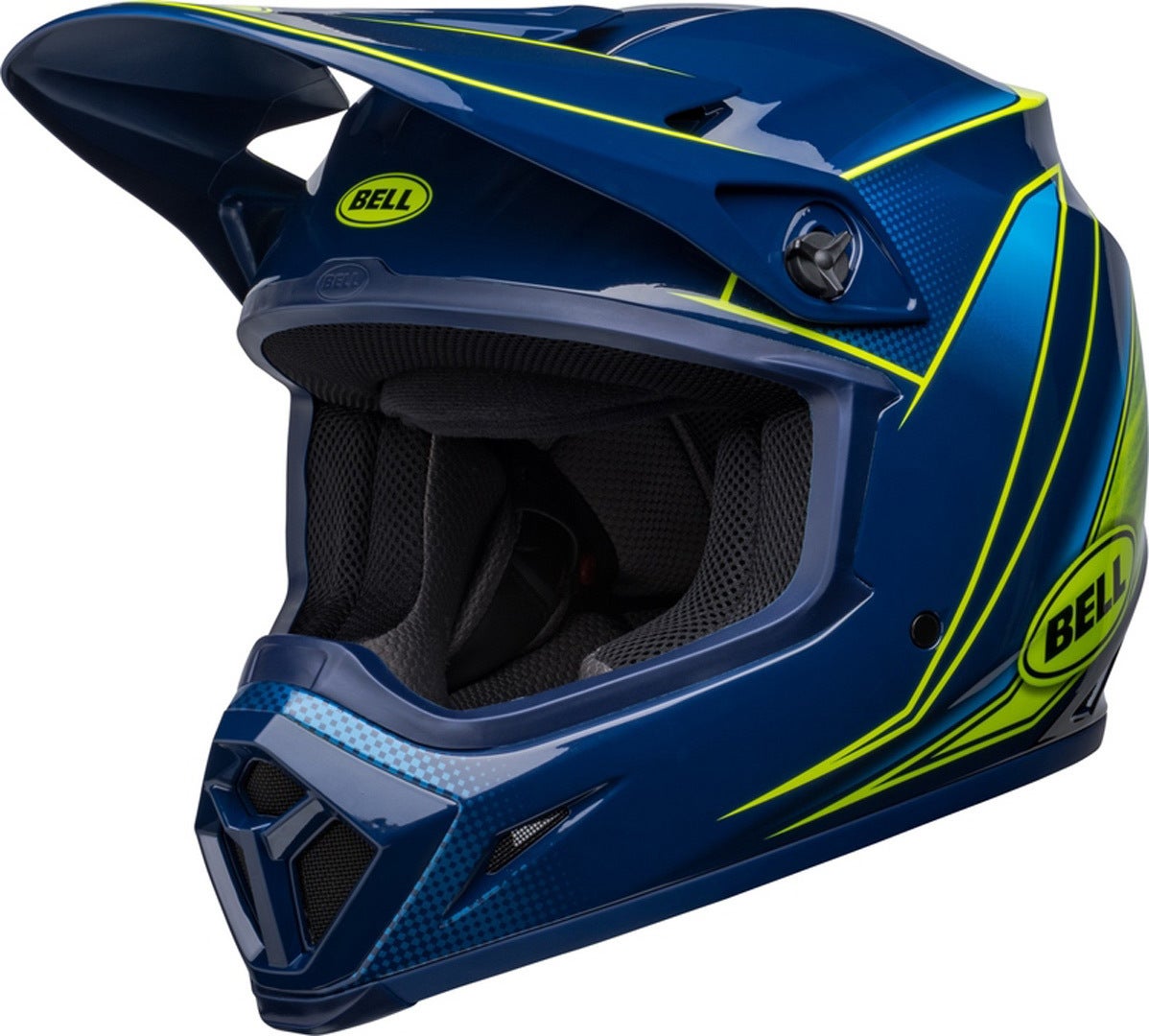 Bell MX-9 Mips Zone Casco Motocross blu/giallo L (59/60) Figura 1