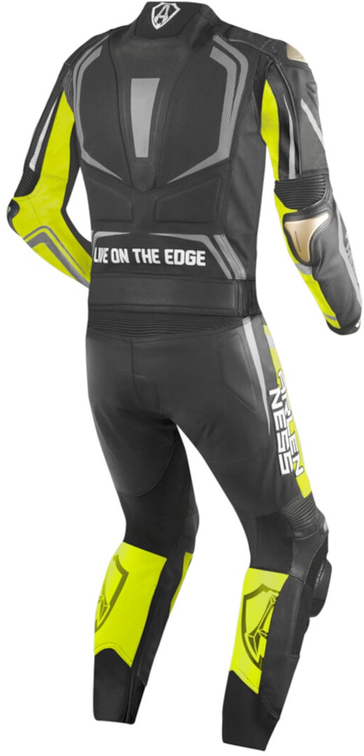 Arlen Ness Race-X Two Piece Motorcycle Leather Suit black/grey/yellow 52 Figure 2