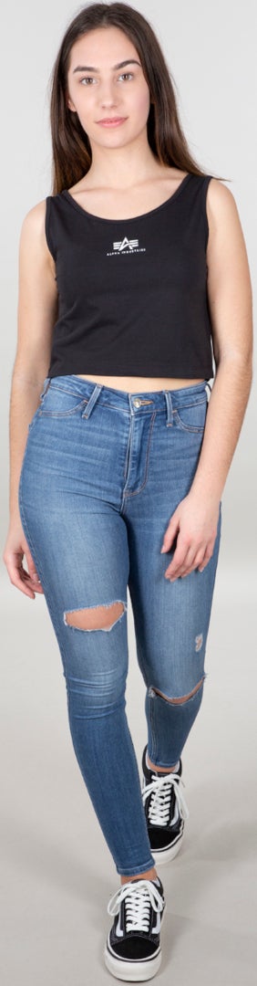 Alpha Industries Basic Crop SL Damer Tank Top Sort XL Figur 4
