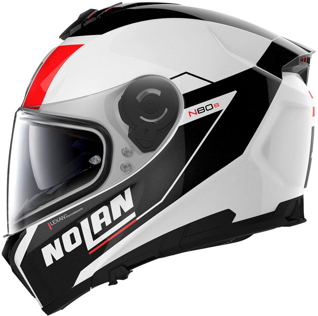 Nolan N80-8 Mandrake N-Com Helm wit/zwart/rood L (60/61) Figuur 2