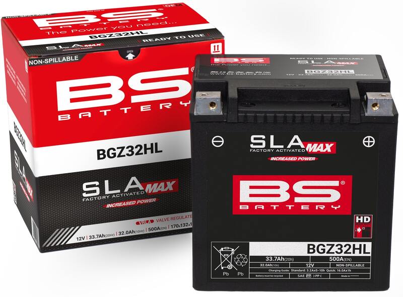 BS-batteri SLA Max Batteri Underhållsfri Fabriksaktiverad - BGZ32HL Figur 3