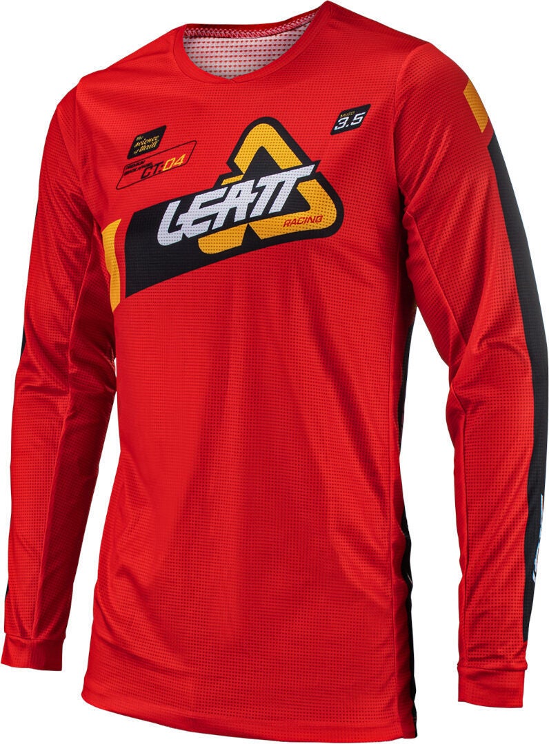 Leatt 3.5 Ride 2024 모토크로스 저지와 바지 세트 빨강/검정 2XL 그림 9