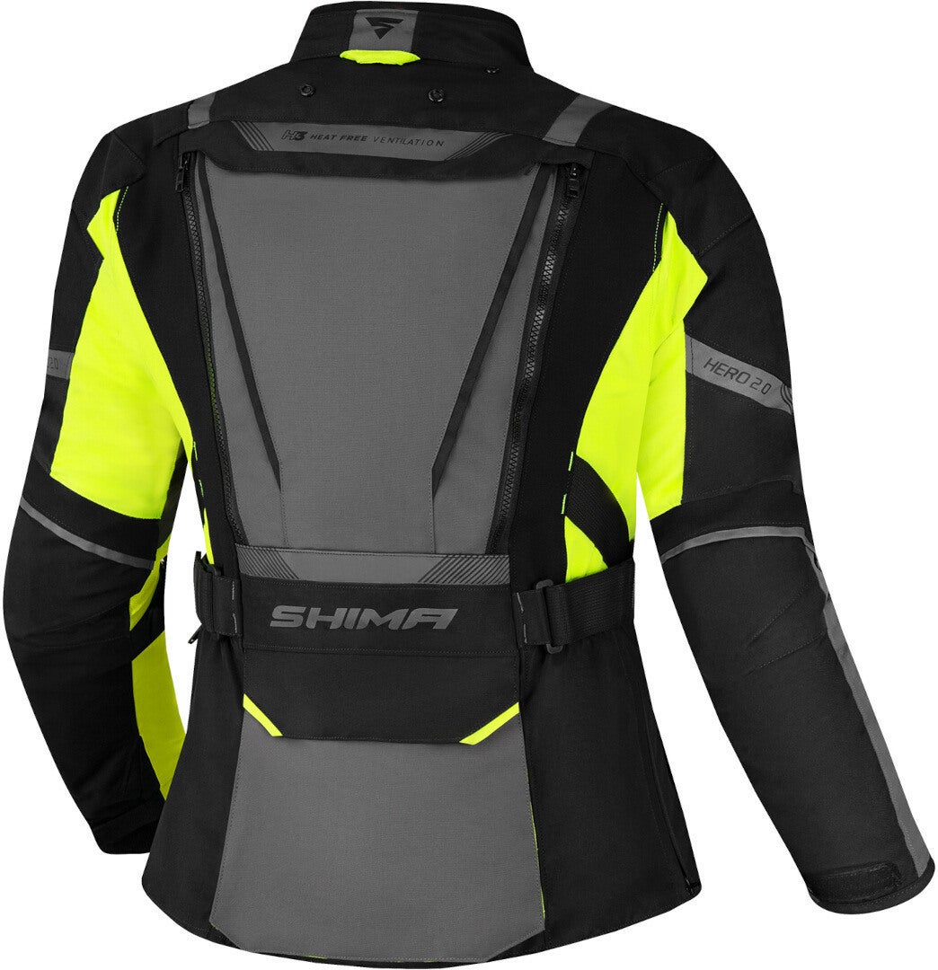 SHIMA Hero 2.0 imperméable à l’eau dames moto textile veste noir/jaune S Figure 2