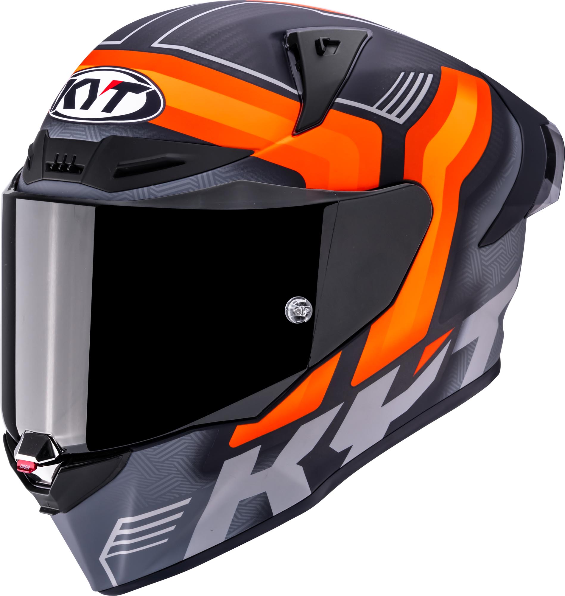 KYT R1R Carbon Accelerator Helm carbon/orange XL (61/62) Abbildung 1