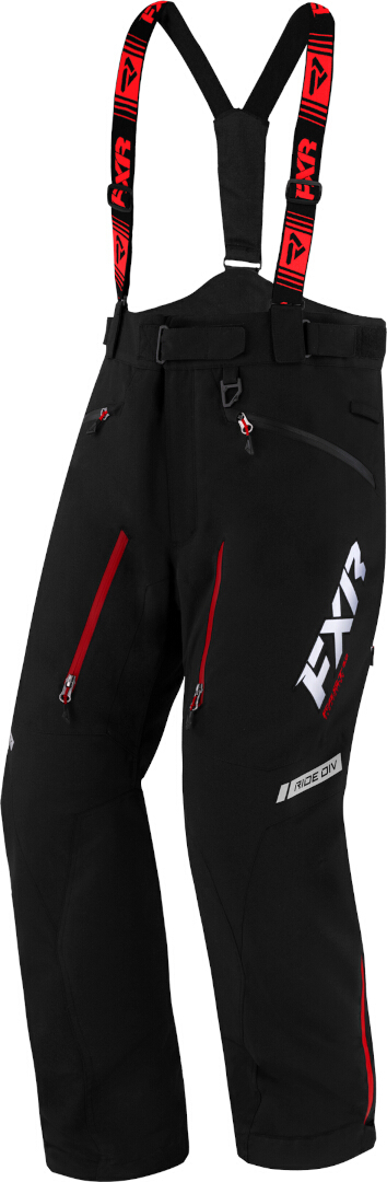 FXR Mission FX 2023 Snöskoter Haklapp byxor svart/röd L Figur 1