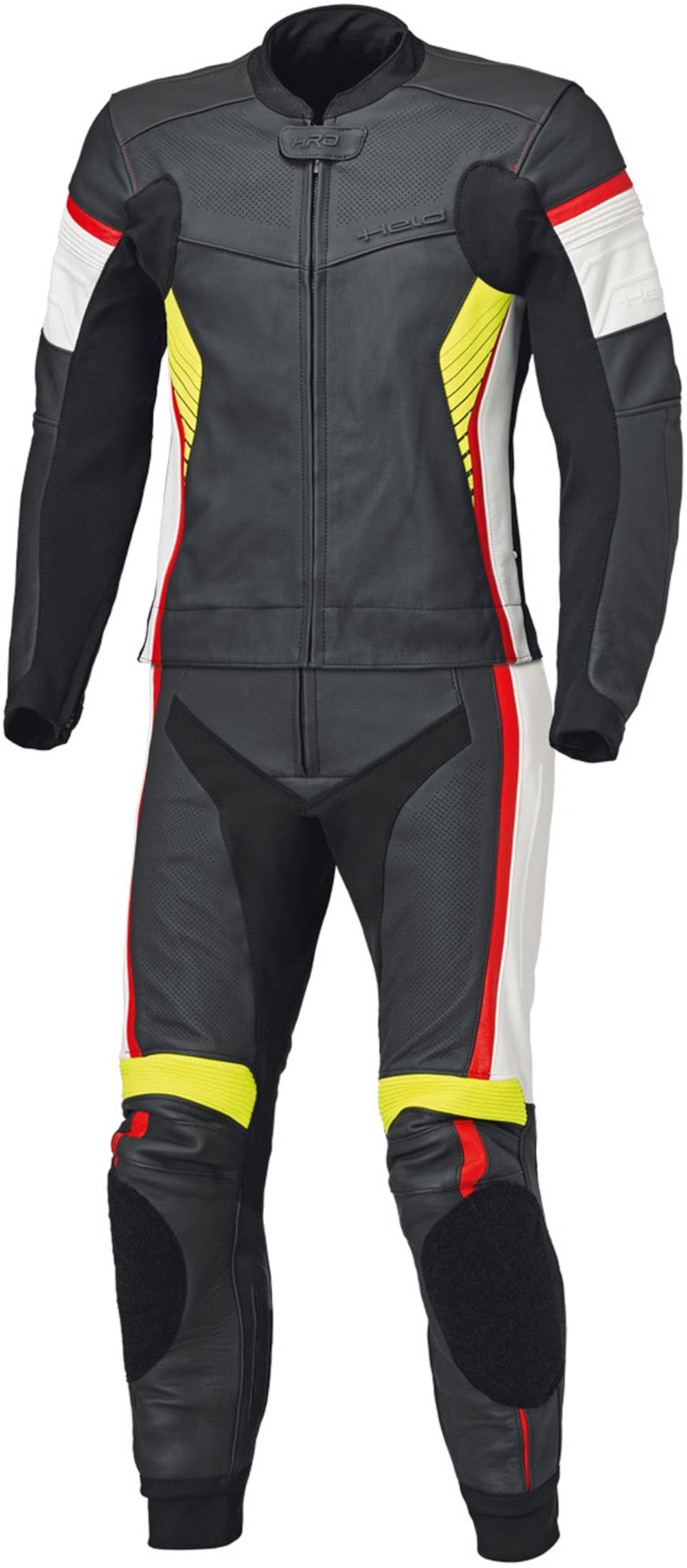 Held Spire 2 2-Teiler Motorrad Lederkombi schwarz/weiß/rot 48 Abbildung 1