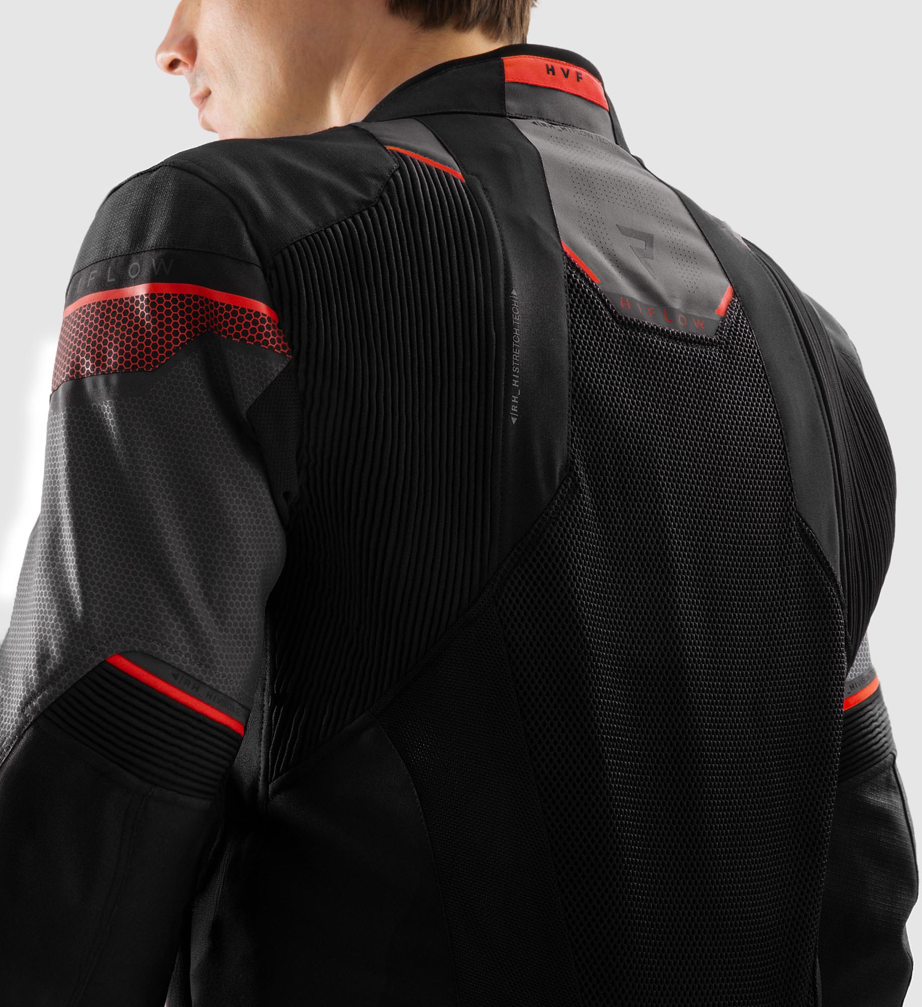 Side view of Rebelhorn Hiflow 5 waterproof Motorcycle Textile Jacket