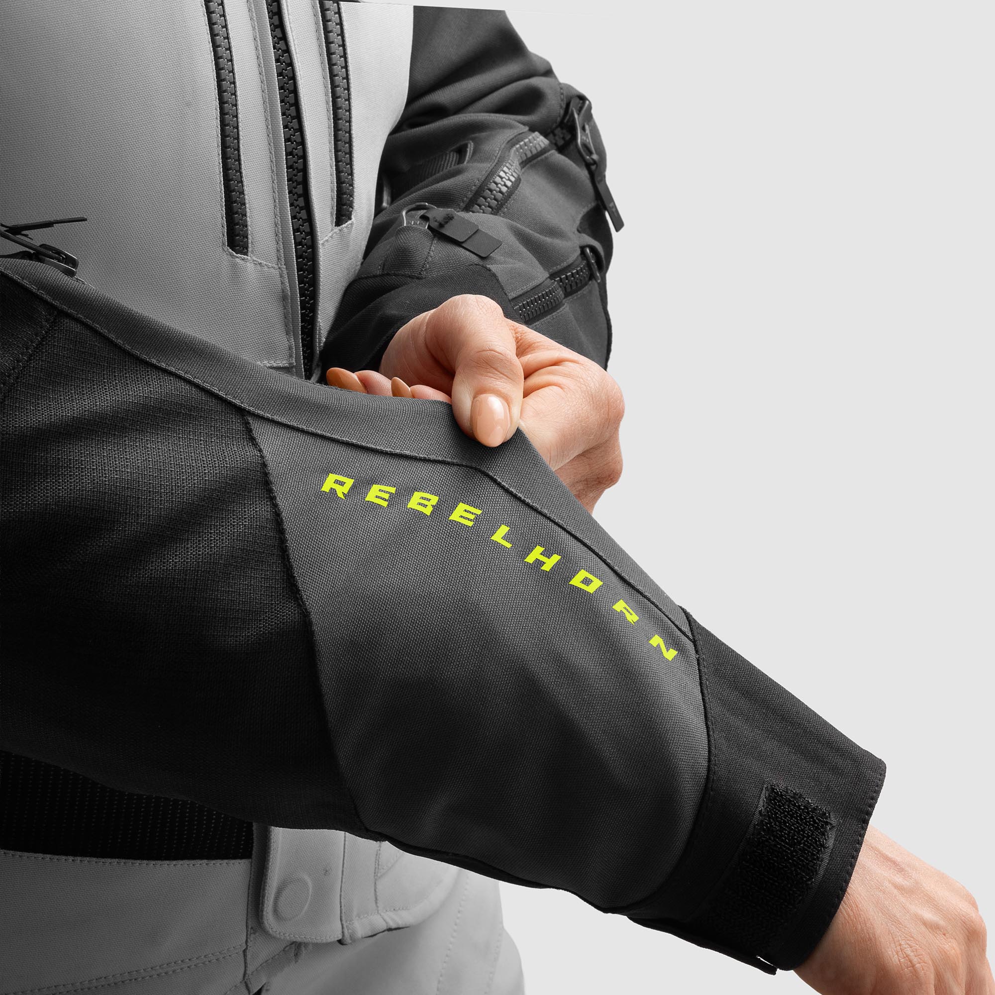 Side view of Rebelhorn Hardy 3.0 waterproof Ladies Motorcycle Textile Jacket