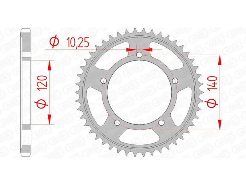 AFAM Kit chaîne 525XMR3 14/47 standard - couronne standard Figure 3