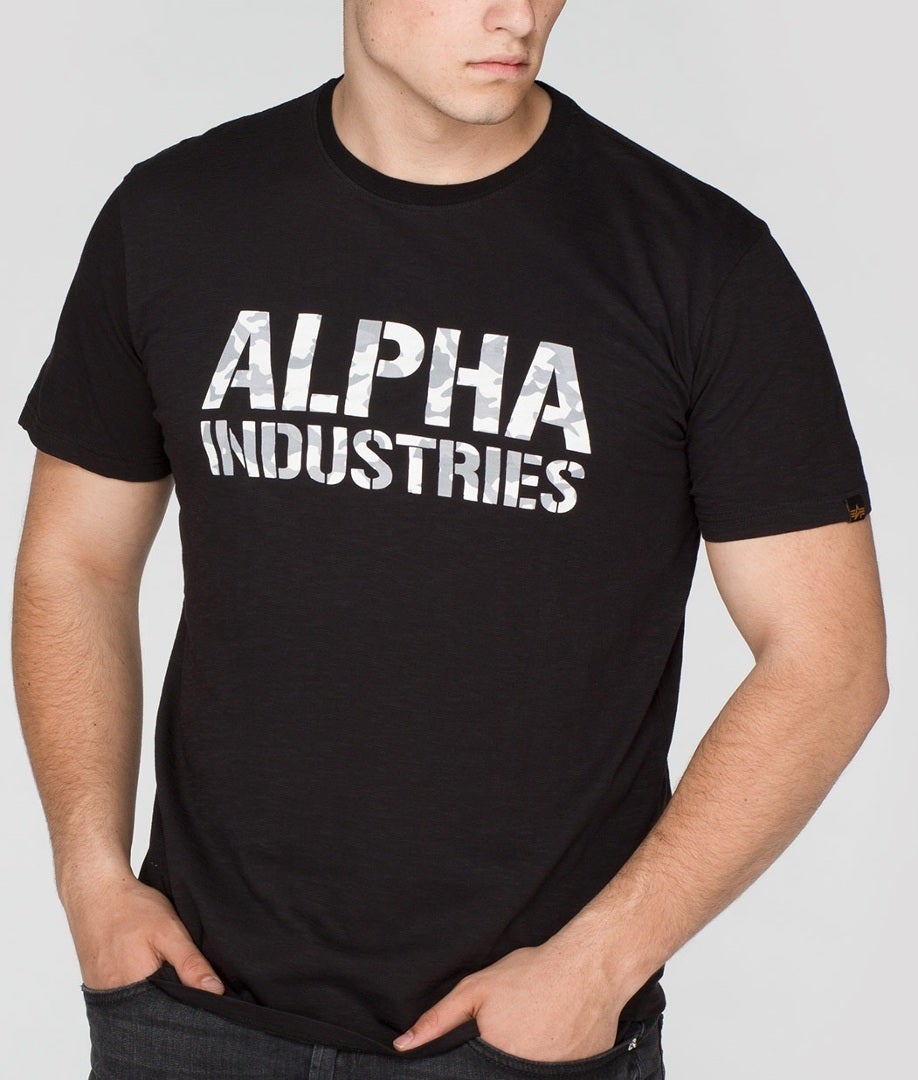 Alpha Industries Camo Print Tričko černobílá M Obrázek 2