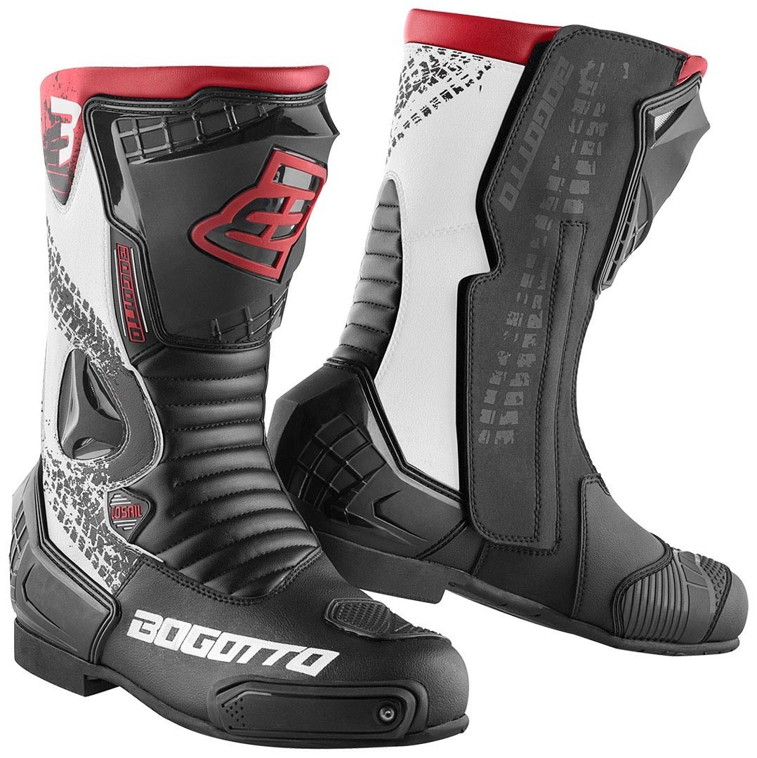 Bogotto Losail Evo Motorcycle Boots black/white/red 43 Figure 1