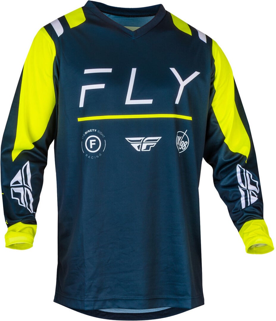 Fly Racing F-16 2024 Motocross trøje blå/neon-gul M Figur 1