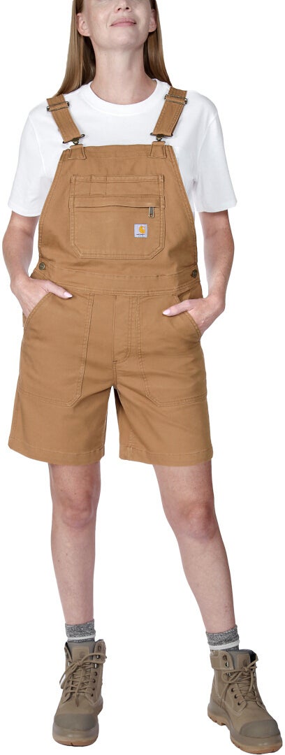 Carhartt Rugged Flex Relaxed Fit Canvas Ladies short Dungarees brown XL Figure 4