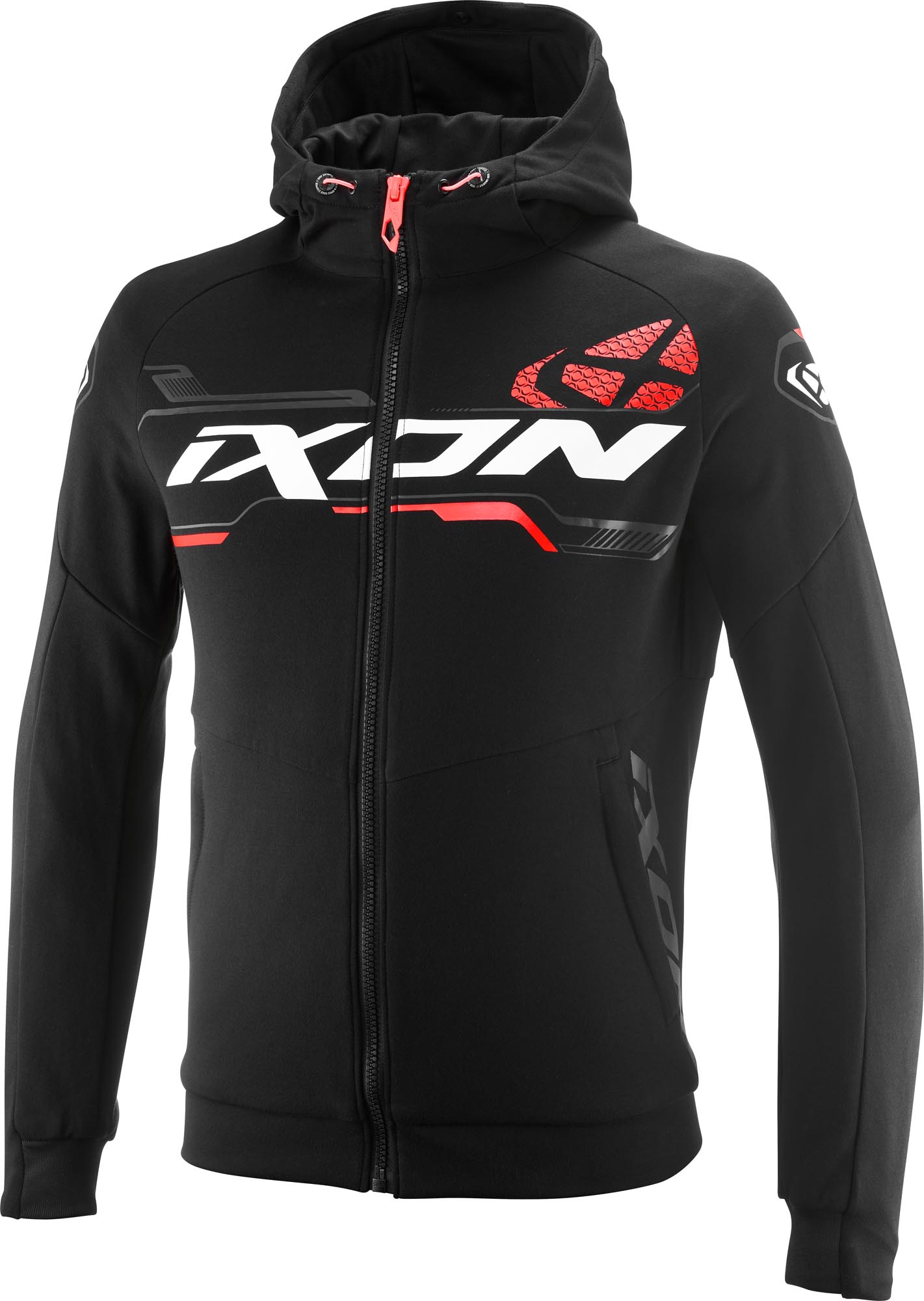 Ixon Touchdown Ultra Motorrad Textiljacke schwarz/weiß/rot 2XL Abbildung 1