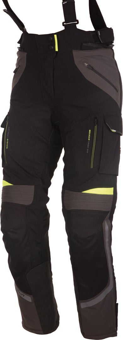 Modeka Panamericana Damas pantalones textil de la motocicleta negro/neón 36 Figura 1