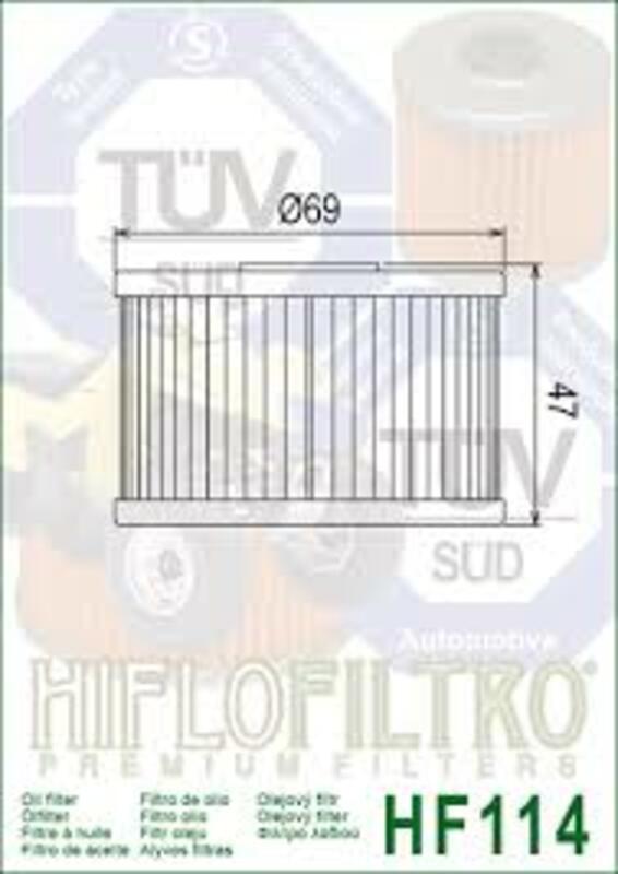 Hiflofiltro Oljefilter - HF114 Figur 4