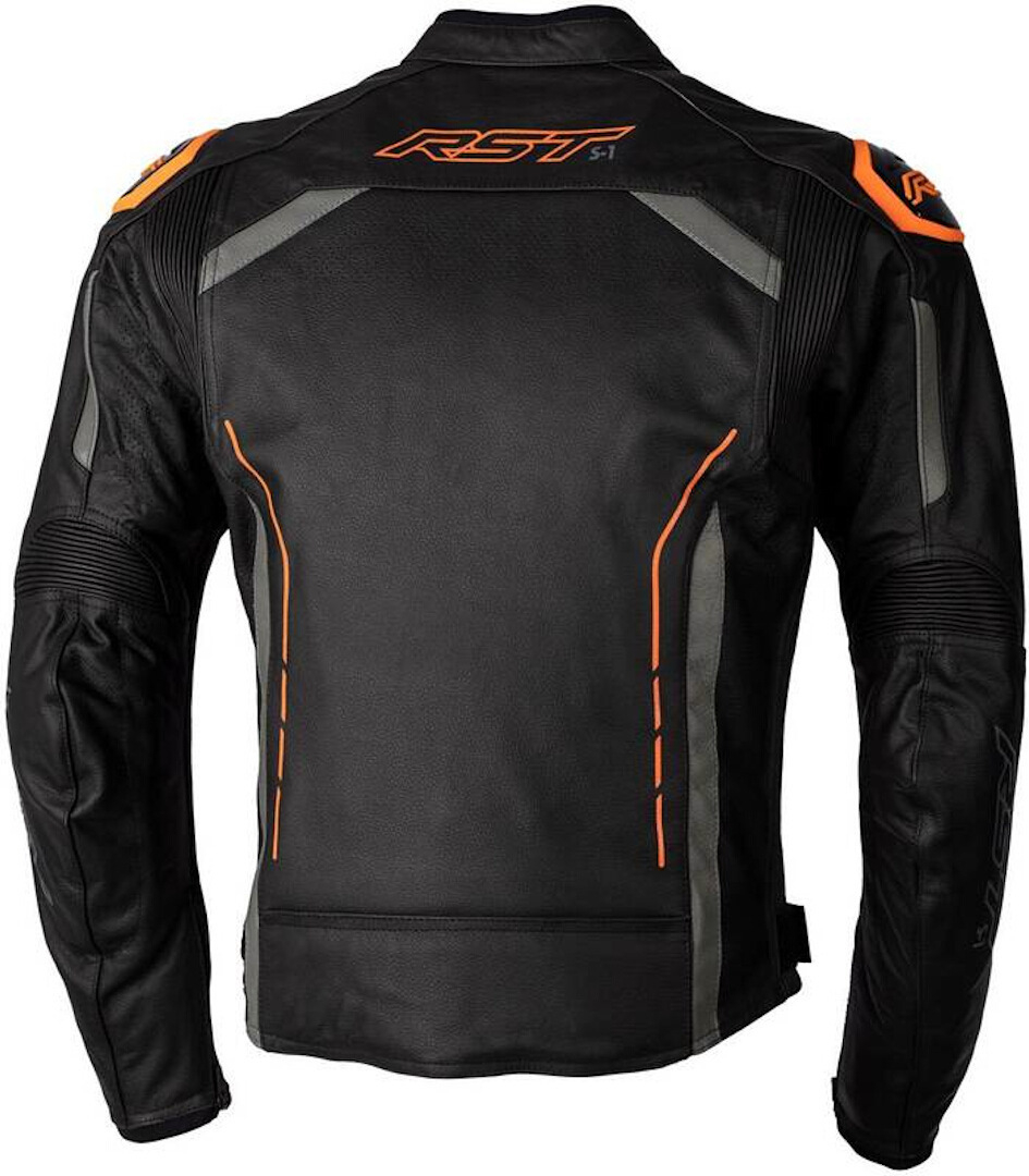 RST S1 Motocyklová kožená bunda Černá/oranžová 48 Obrázek 2