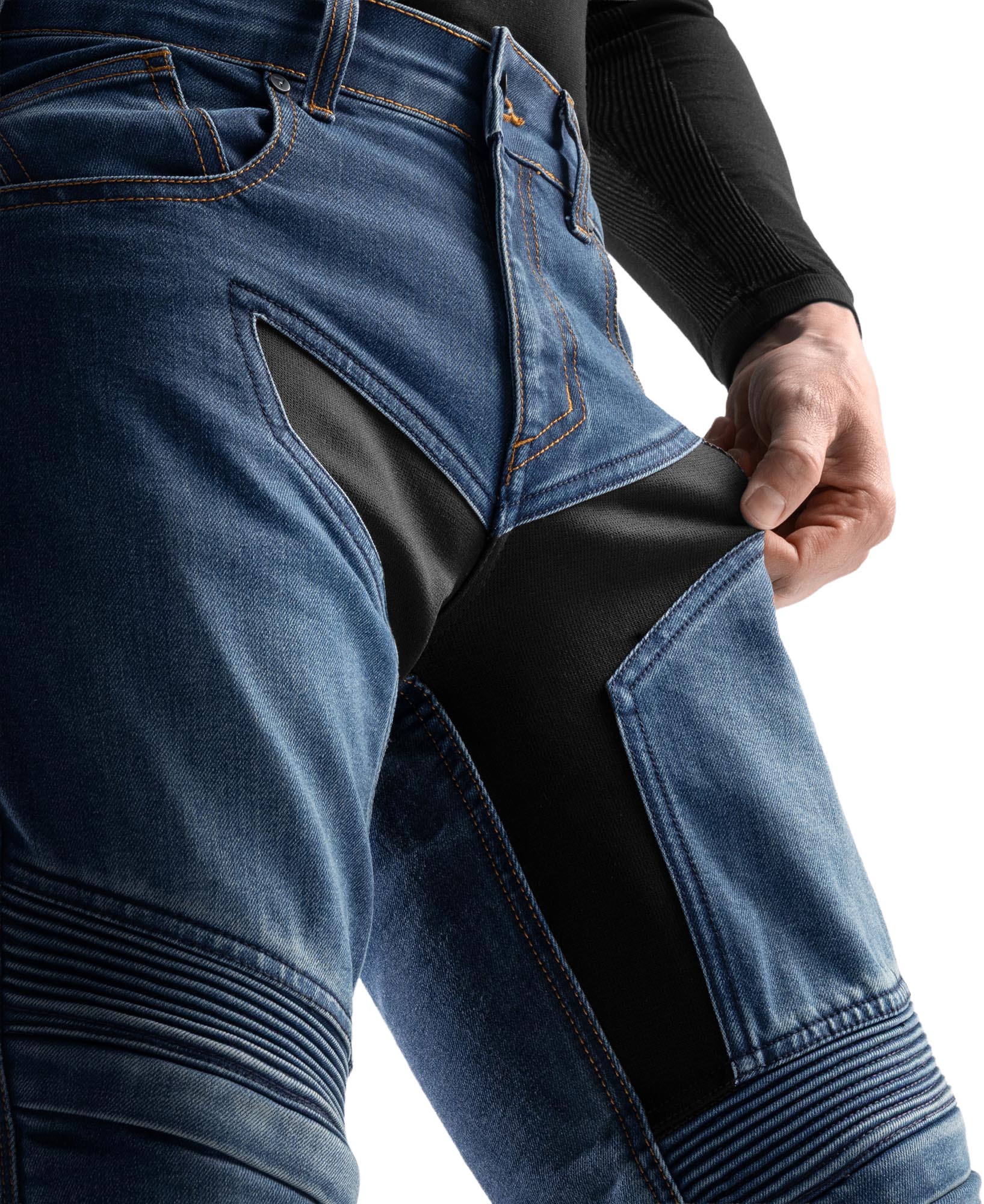 Rebelhorn Eagle 4 Slim Fit Jeans moto bleu délavé 36/32 Figure 5