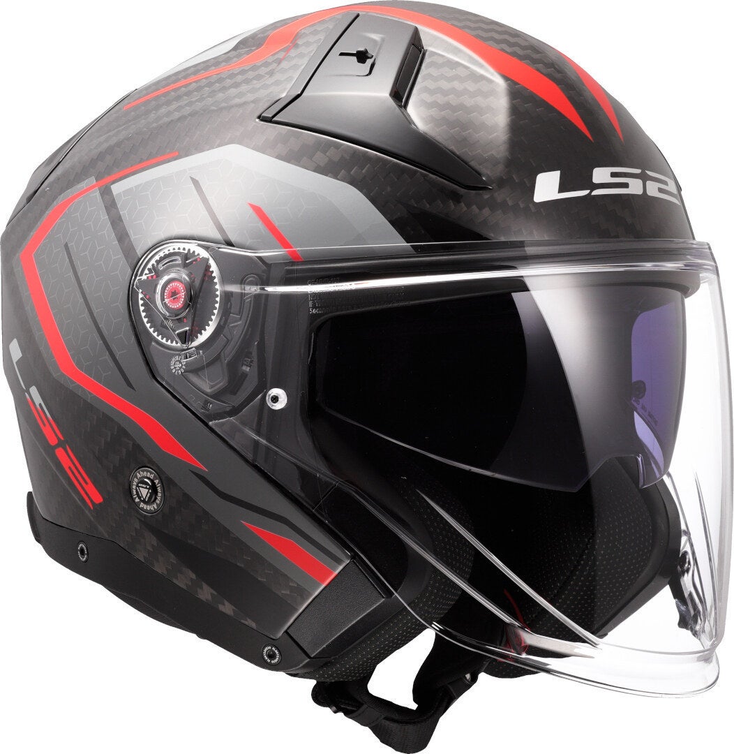 LS2 OF603 Infinity II Carbon Urus Jet hjelm Kulstof/rød XXL (63/64) Figur 7
