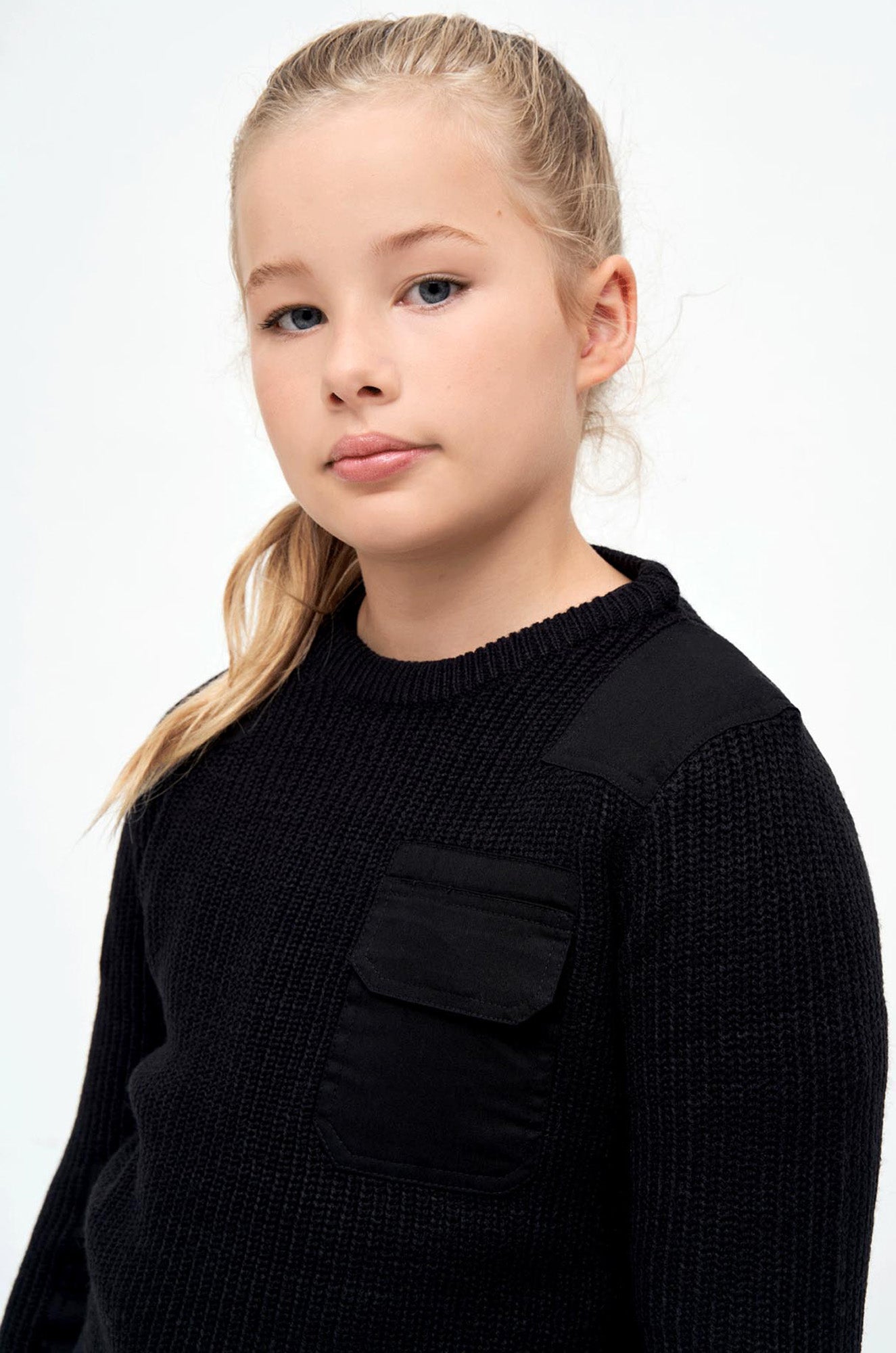 Brandit BW Dziecięcy sweter Czarno 158-164 Rysunek 6