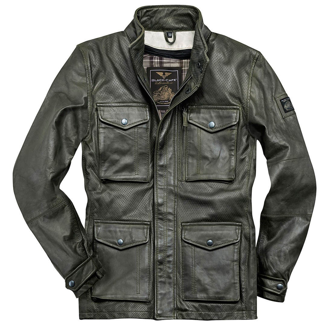 Black-Cafe London Manhattan Lederjacke dunkelgrün 54 Abbildung 1