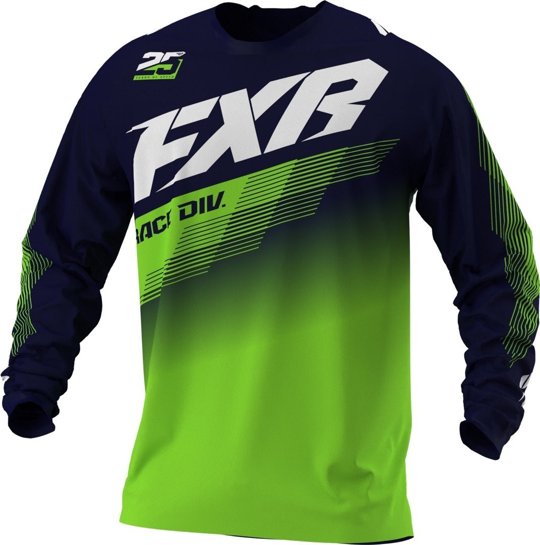 FXR Clutch MX Gear Motocross Jersey mørkeblå/grøn M Figur 1