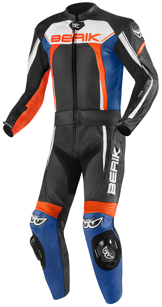 Berik Ascari Pro 2-Teiler Motorrad Lederkombi schwarz/weiß/rot/blau 58 Abbildung 1