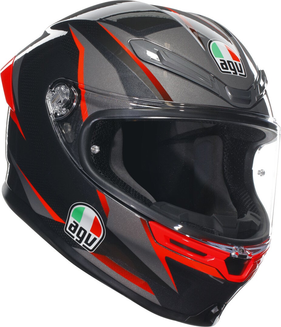 AGV K6 S Karve 2.0 Helm schwarz/grau/rot XL (61/62) Abbildung 1