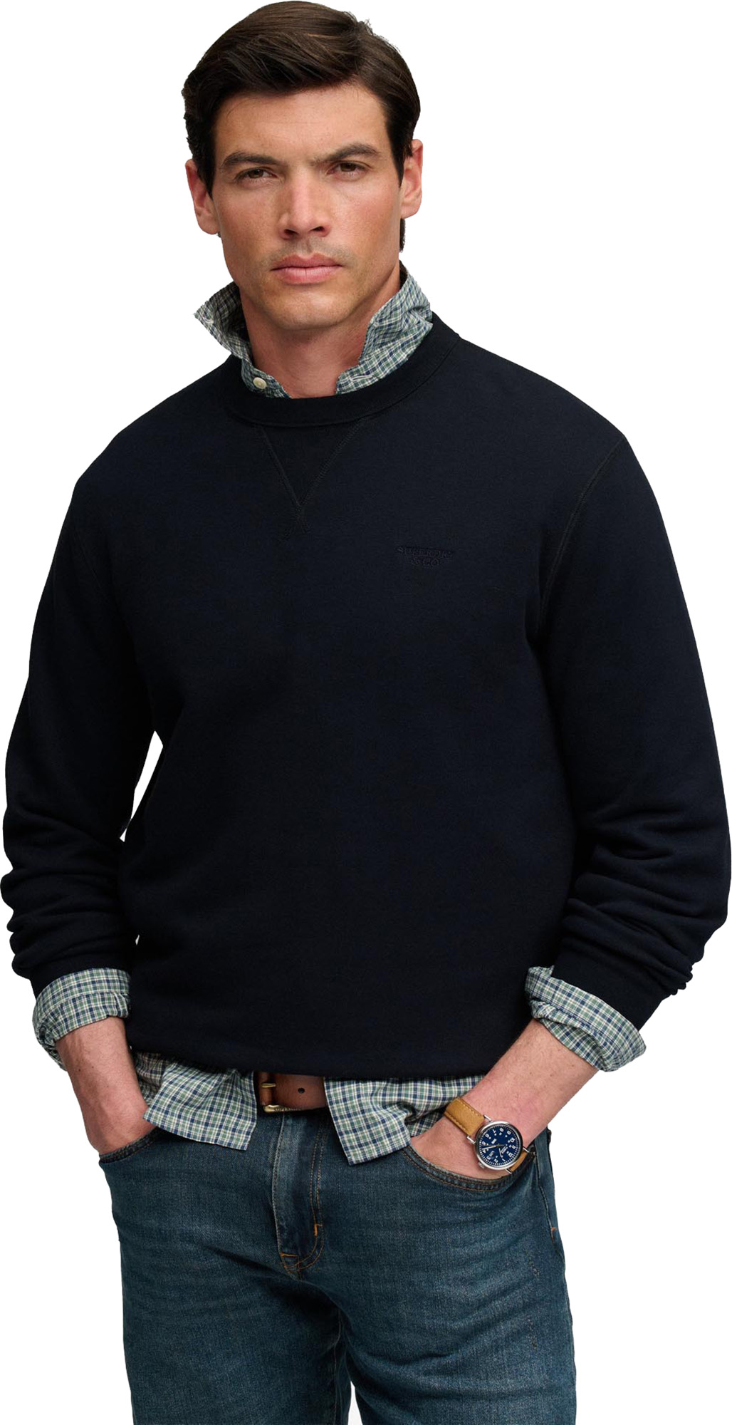 Superdry & Co Essential Stack Logo Sudadera Azul marino oscuro M Figura 2