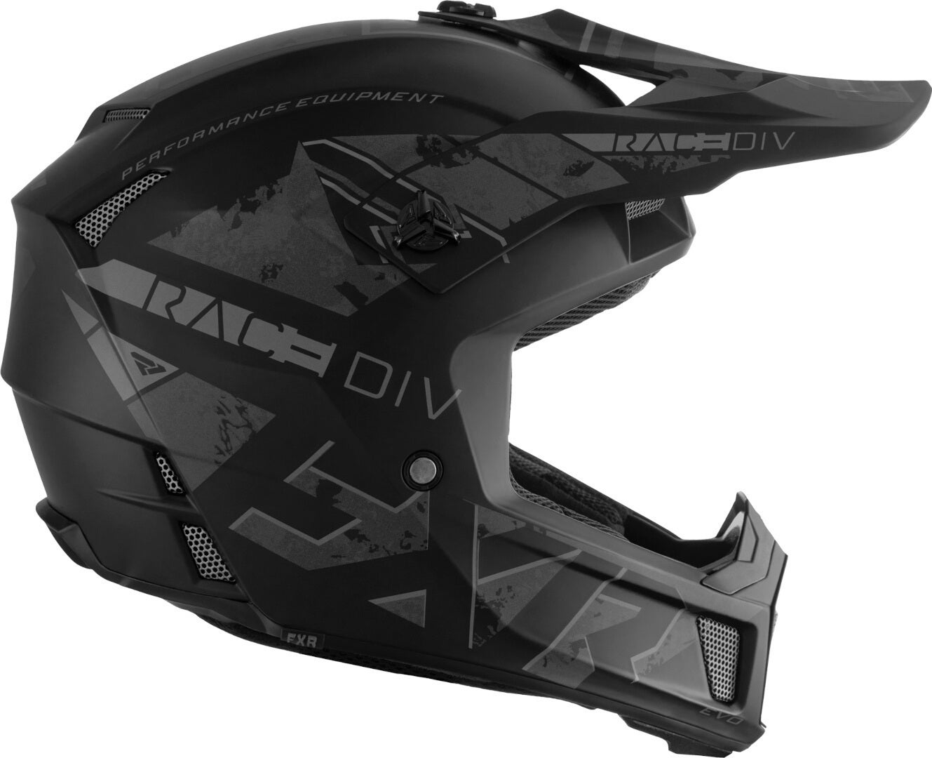 FXR Clutch Stealth Motocross hjelm sort mat/grå M (57/58) Figur 3