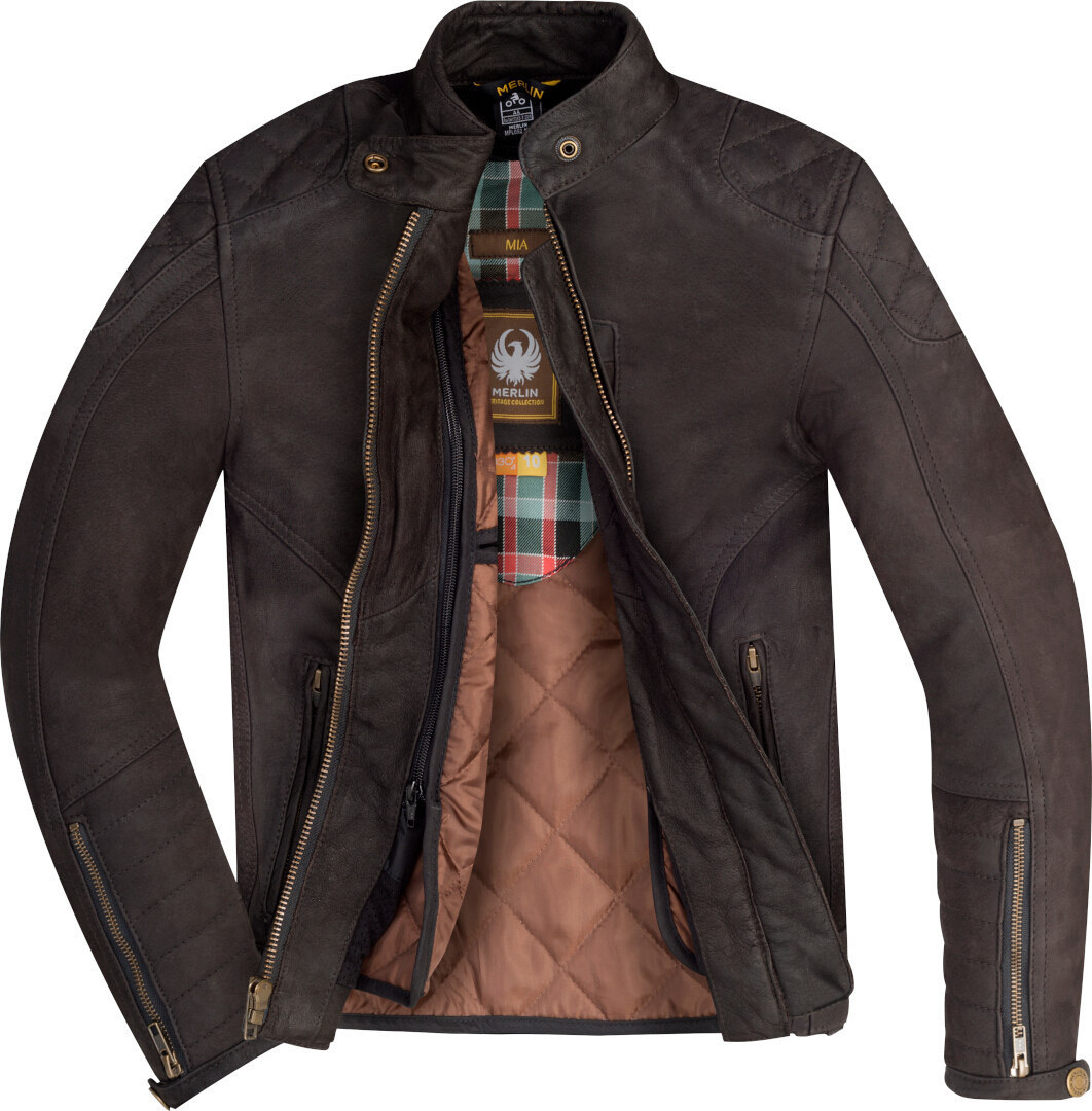 Merlin Mia Ladies Motorcycle Leather Jacket brown M Figure 5