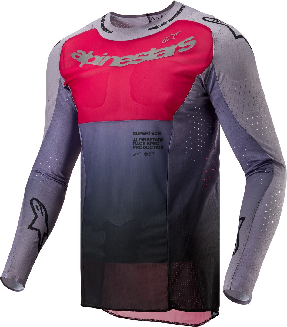 Alpinestars Supertech Dade Motocross tröja lila/röd S Figur 1